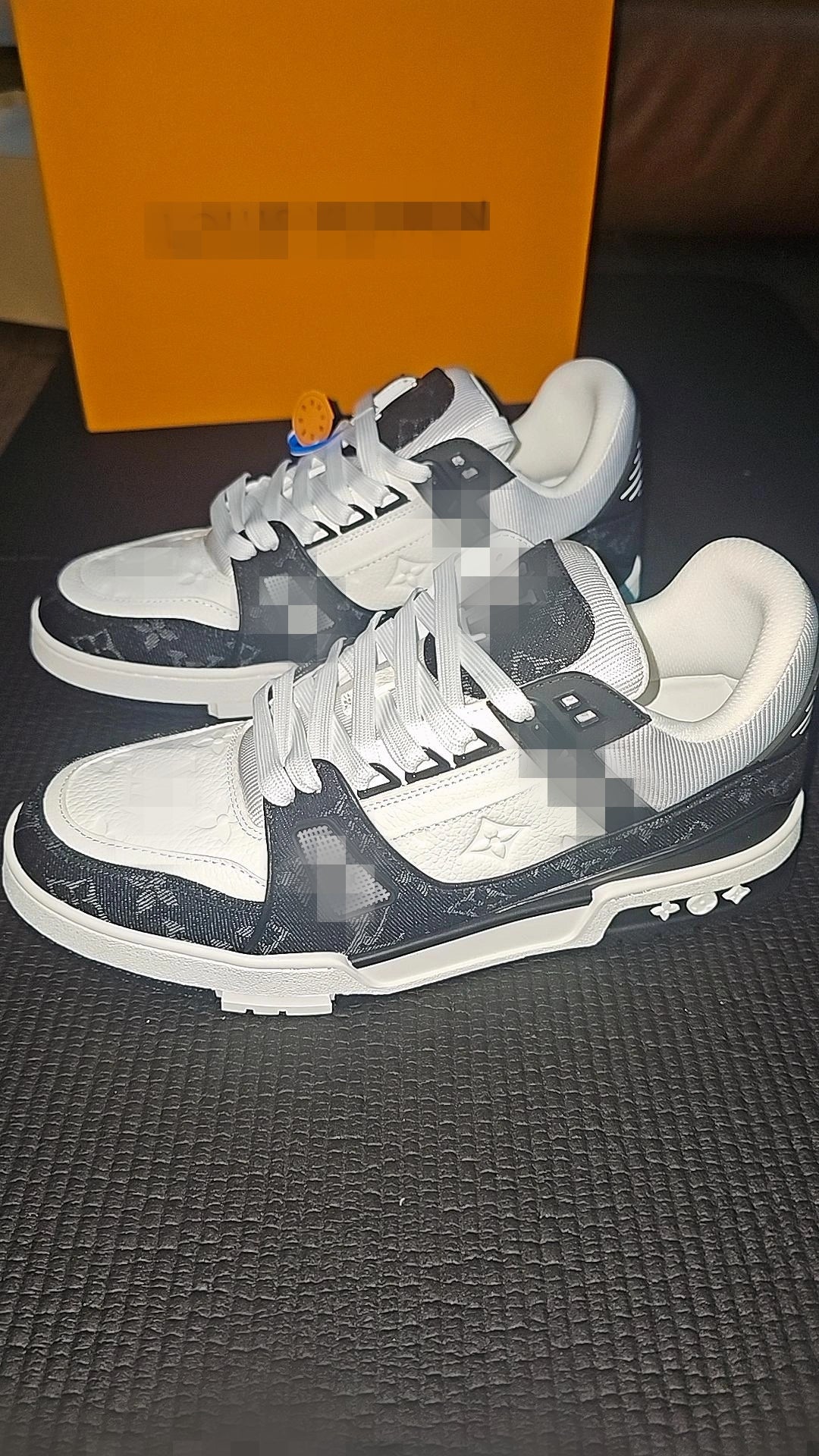 Black and white trainers