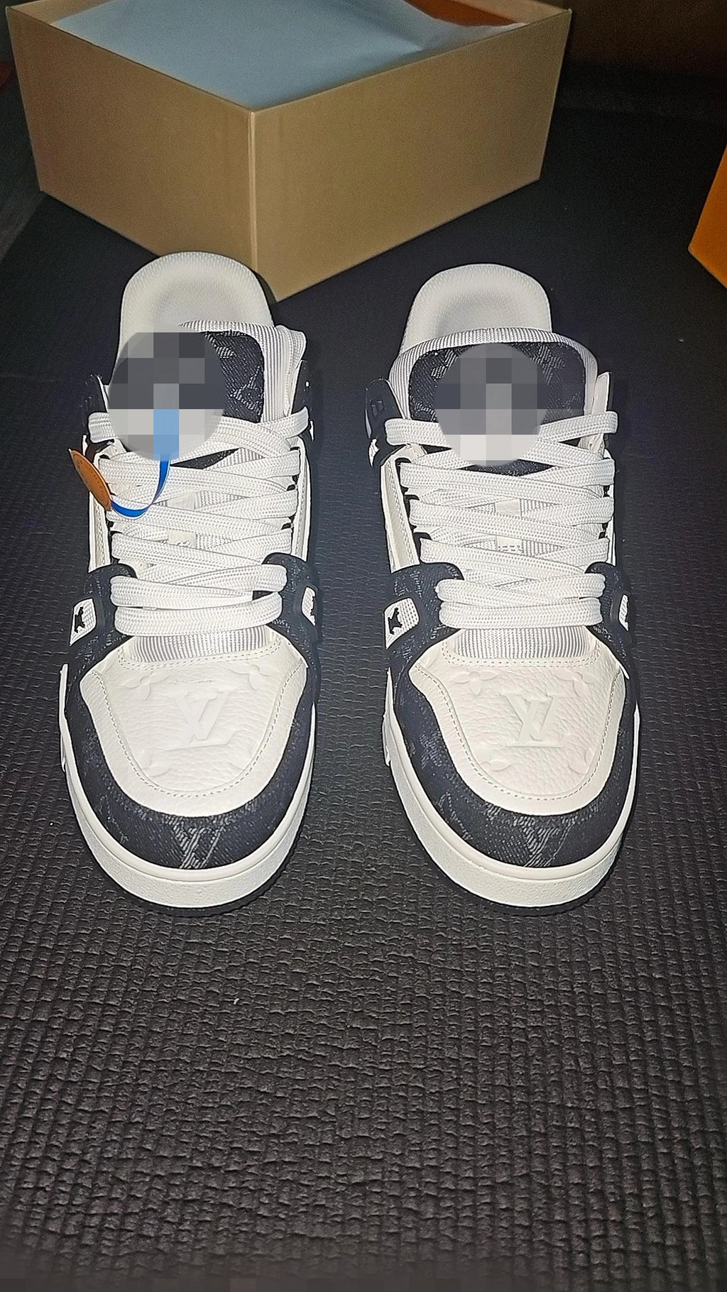 Black and white trainers